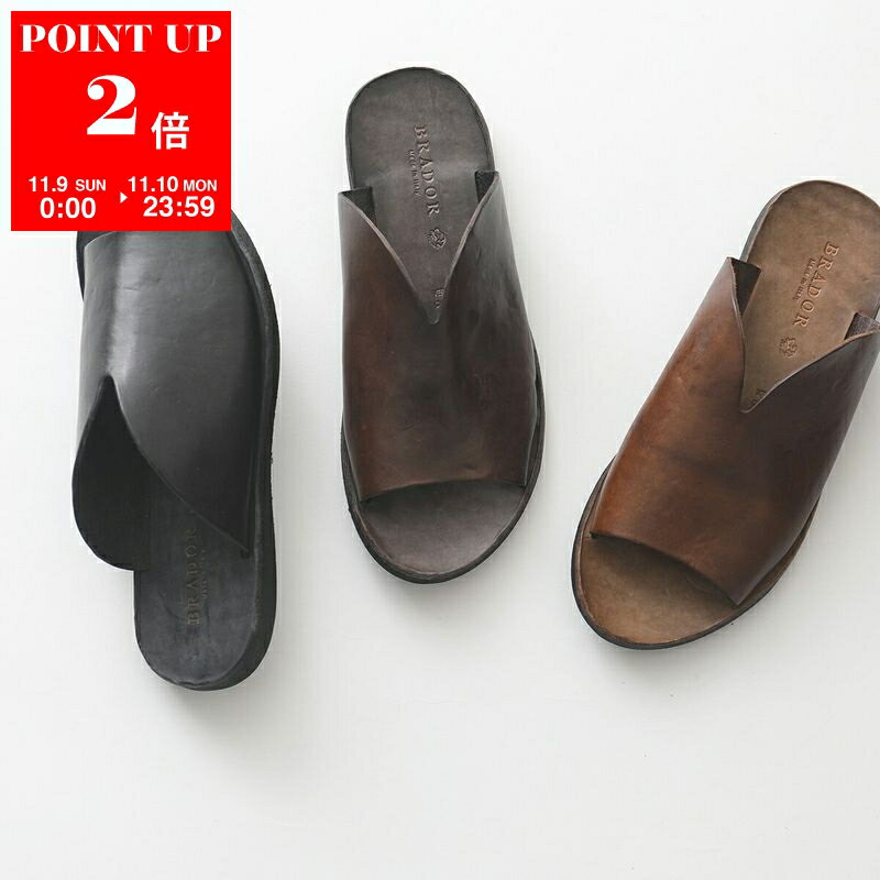 BRADOR ブラドール フラットサンダル 34571 レディース レザー コンフォート 靴 カラー3色