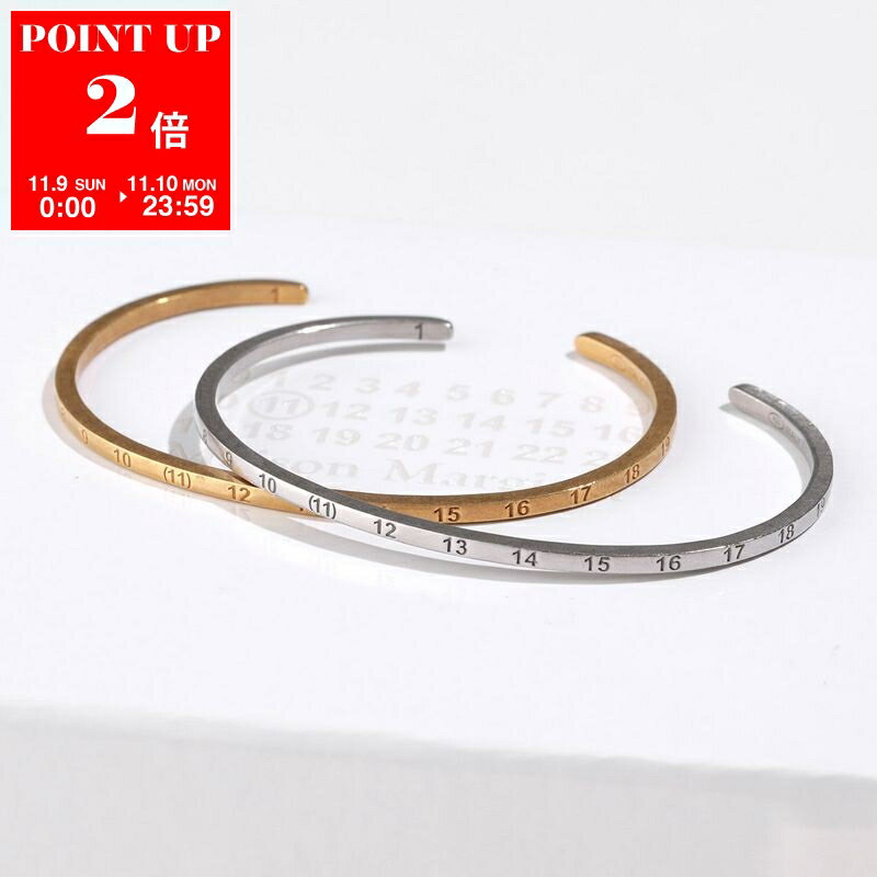 MAISON MARGIELA メゾンマルジェラ SI8UY0001 SV0129 メンズ ナンバリング カフ ブレスレット ロゴ アクセサリー silver925 カラー2色