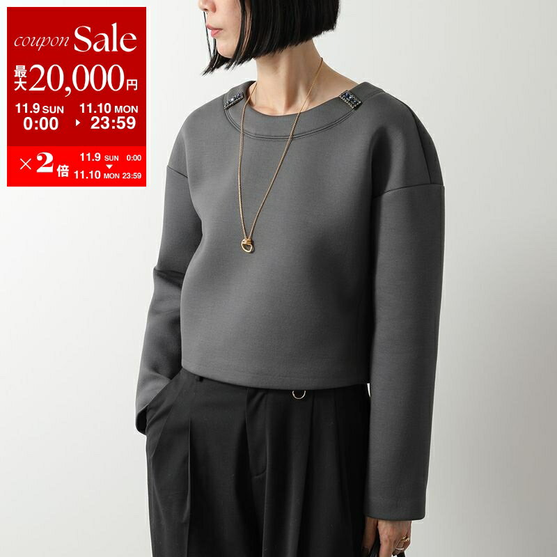 【11/9-11/10限定・最大2万円OFFクーポン配布中】S MAX MARA エス マックスマーラ カットソー CRINE クリーネ レディース ビジュー 長袖 クルーネック ストレッチ セットアップ可能 001【dc_kikaku】のサムネイル