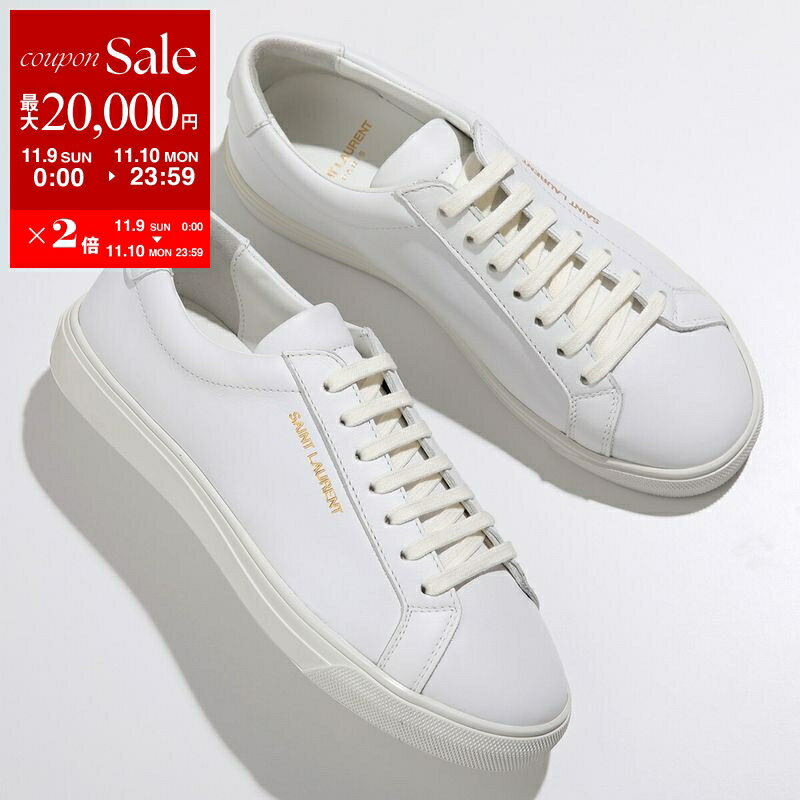 【11/9-11/10限定・最大2万円OFFクーポン配布中】SAINT LAURENT サンローラン スニーカー 606831 0M500 レディース レザー ロゴ ローカット シューズ 靴 9030【dc_kikaku】