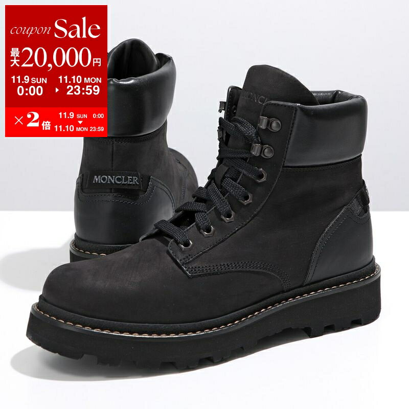 【11/9-11/10限定・最大2万円OFFクーポン配布中】MONCLER モンクレール アンクルブーツ PEKA 4F00100 M4777 メンズ ヌバック レザー レースアップ ビブラムソール ロゴ トレック シューズ 靴 999【dc_kikaku】