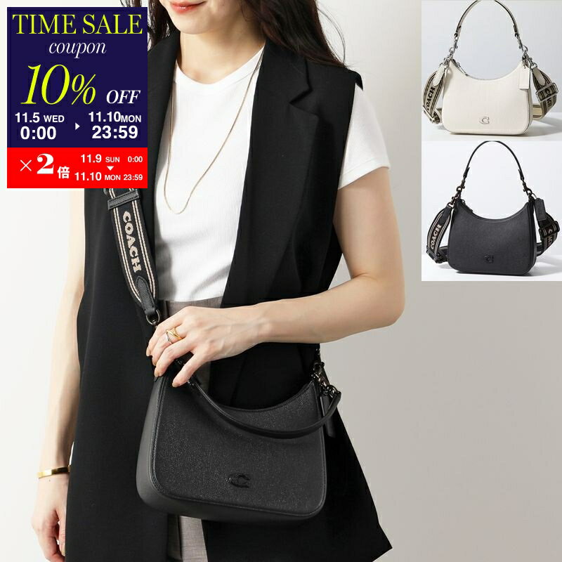 コーチ 革バッグ レディース 【11/10-23:59迄10％OFFクーポン対象】COACH コーチ ショルダーバッグ HOBO ホーボー CJ842 レディース レザー ハンドバッグ クロスボディ ジャガードロゴ 鞄 カラー2色【cp_ten】