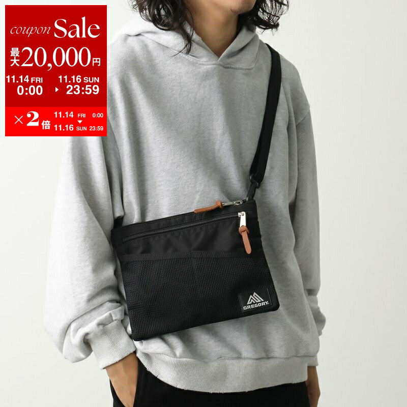 【11/14-11/16限定・最大2万円OFFクーポン配布中】GREGORY グレゴリー ショルダーバッグ CLASSIC SACOCHE M クラシックサコッシュ 109457 1041 メンズ ナイロン ポーチ 1.5L ロゴ 鞄 BLACK(4)