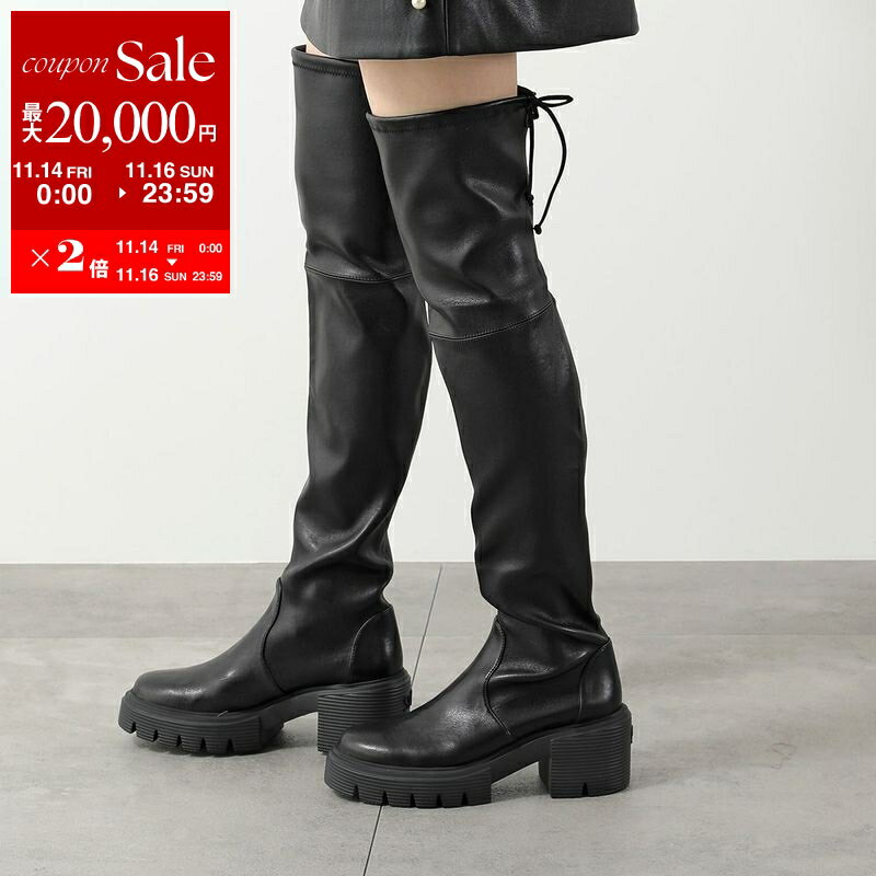【11/14-11/16限定・最大2万円OFFクーポン配布中】StuartWeitzman スチュアート・ワイツマン ロングブーツ SOHOLAND BOOT SC731 レディース スペイン製 レザー ニーハイブーツ ヒール 厚底 シューズ 靴 Black