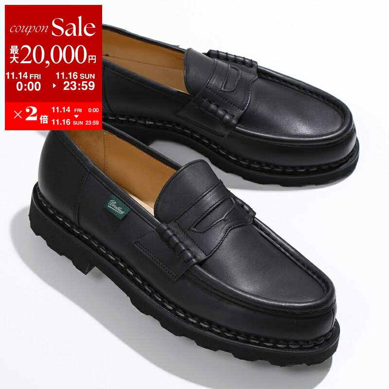 【11/14-11/16限定・最大2万円OFFクーポン配布中】Paraboot パラブーツ ローファー 099412 REIMS ランス メンズ コインローファー LISレザー ノルヴェイジャン製法 MARCHE IIソール レザーシューズ 靴 NOIR