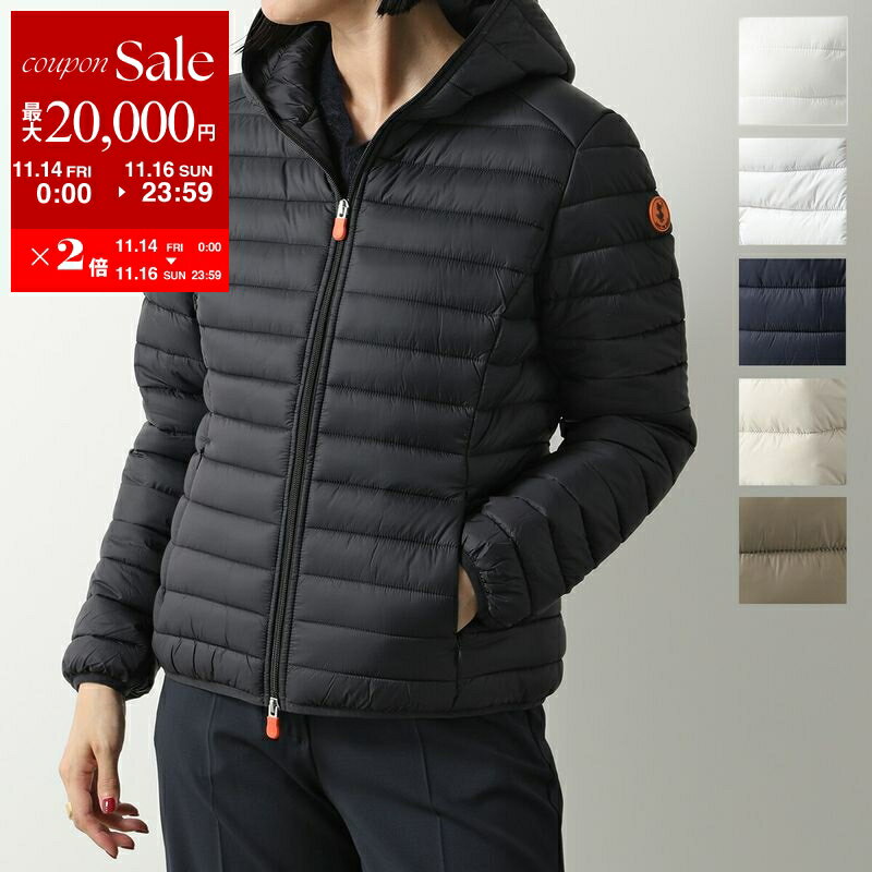 【11/14-11/16限定・最大2万円OFFクーポン配布中】SAVE THE DUCK セイブザダック エコダウン DAISY デイジー D33620W GIGA レディース フーテッド ブルゾン 中綿ジャケット パッカブル仕様 ショート丈 カラー 6色