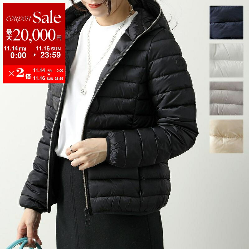 【11/14-11/16限定・最大2万円OFFクーポン配布中】SAVE THE DUCK セイブザダック エコダウン ALEXIS D33620W IRIS21 レディース フーテッド ブルゾン 中綿ジャケット ライトダウン パッカブル仕様 ショート丈 カラー5色