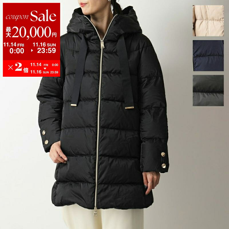 【11/14-11/16限定・最大2万円OFFクーポン配布中】HERNO ヘルノ ダウンコート PI1304D 12170Z レディース Aライン フード付き グログランリボン 袖ボタン POLAR-TECH ポーラテック カラー4色 PI1304D12170Z9300