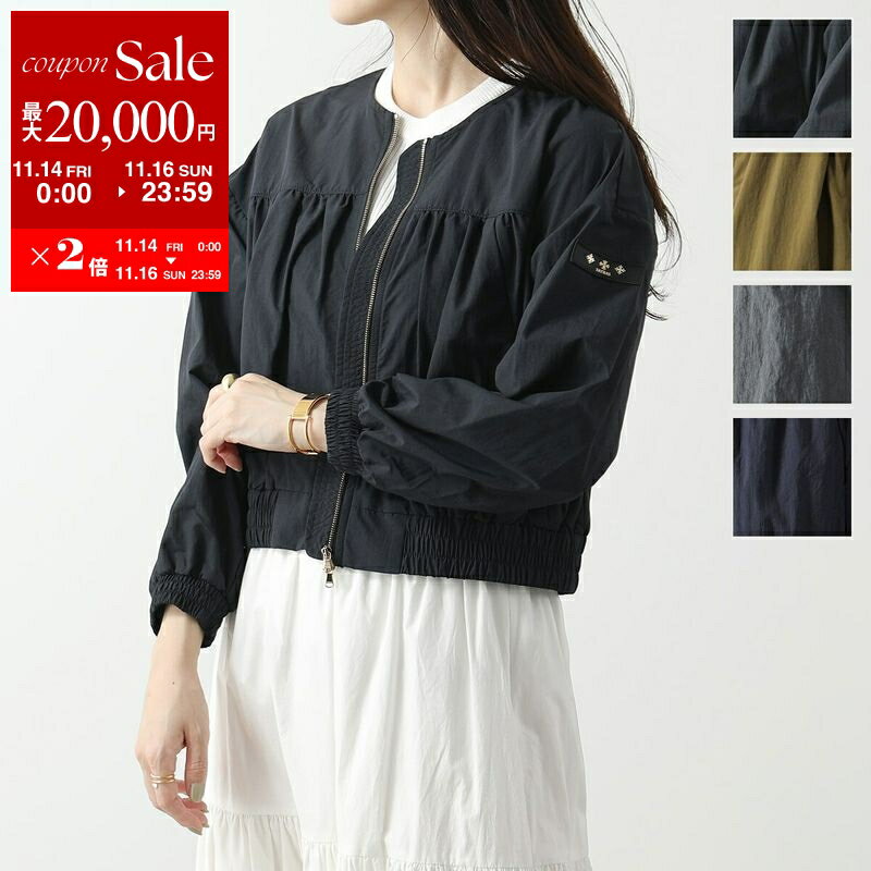 【11/14-11/16限定・最大2万円OFFクーポン配布中】TATRAS タトラス ジャケット AZHA アーサ LTAT25S4879-L レディース ノーカラー ジップアップ ブルゾン ナイロン ショート丈 ロゴ カラー5色