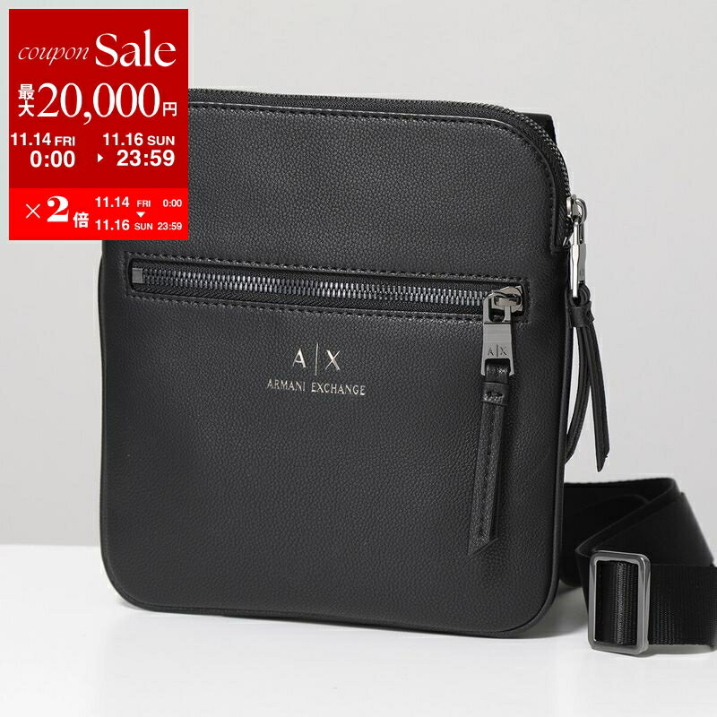 【11/14-11/16限定・最大2万円OFFクーポン配布中】ARMANI EXCHANGE A/X アルマーニ エクスチェンジ ショルダーバッグ 952391 CC830 メンズ クロスボディ ロゴ 鞄 00020/BLACK