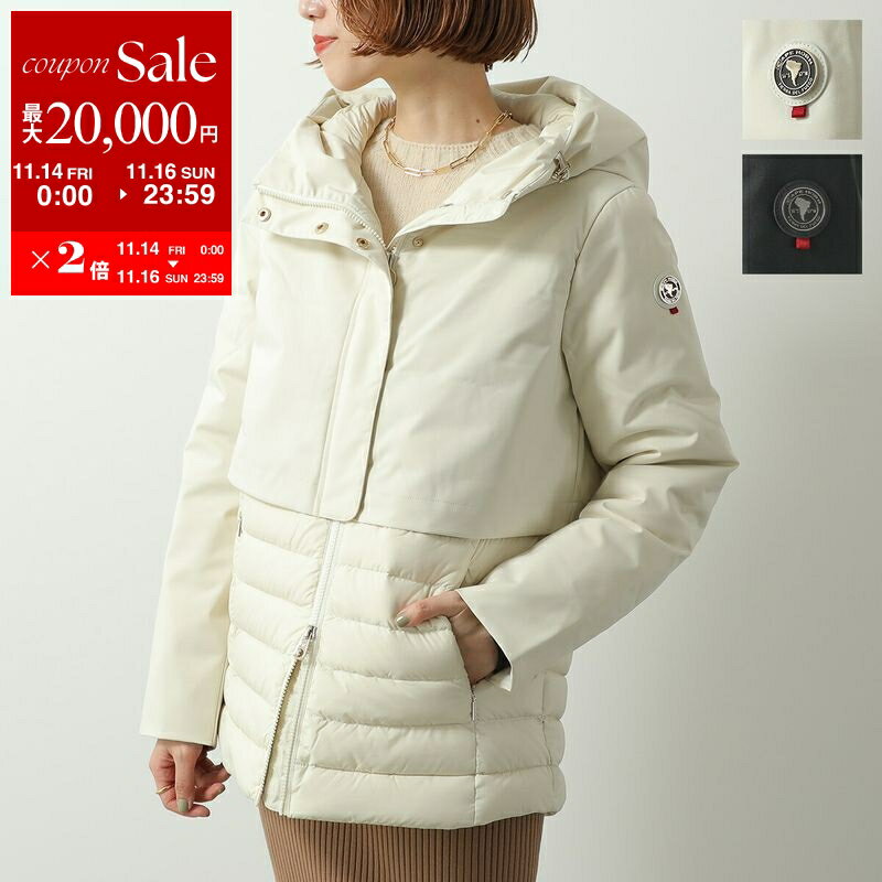 【11/14-11/16限定・最大2万円OFFクーポン配布中】CAPE HORN ケープホーン ダウンコート CASABLANCA カサブランカ B2532 レディース ダウンジャケット フード付き 異素材切替
