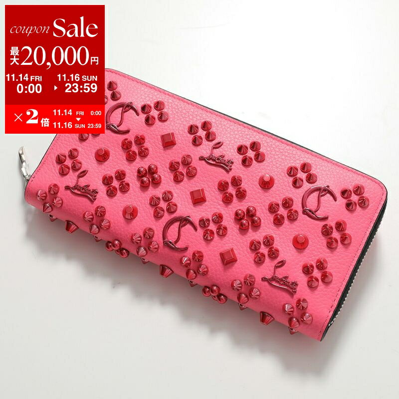 【11/14-11/16限定・最大2万円OFFクーポン配布中】Christian Louboutin クリスチャンルブタン 長財布 Panettone 3175224 レディース レザー ラウンドファスナー スタッズ メタルロゴ カラー2色