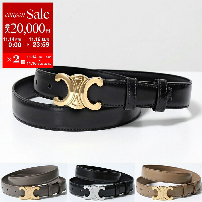 【11/14-11/16限定・最大2万円OFFクーポン配布中】CELINE セリーヌ ベルト Triompheトリオンフ 45AK93A01.38NO 45AK93A01.10BL 45AK93A01.38SI 45AK93AP2.38NO レディース ミディアム 25MM レザー メタルロゴ カラー4色のサムネイル