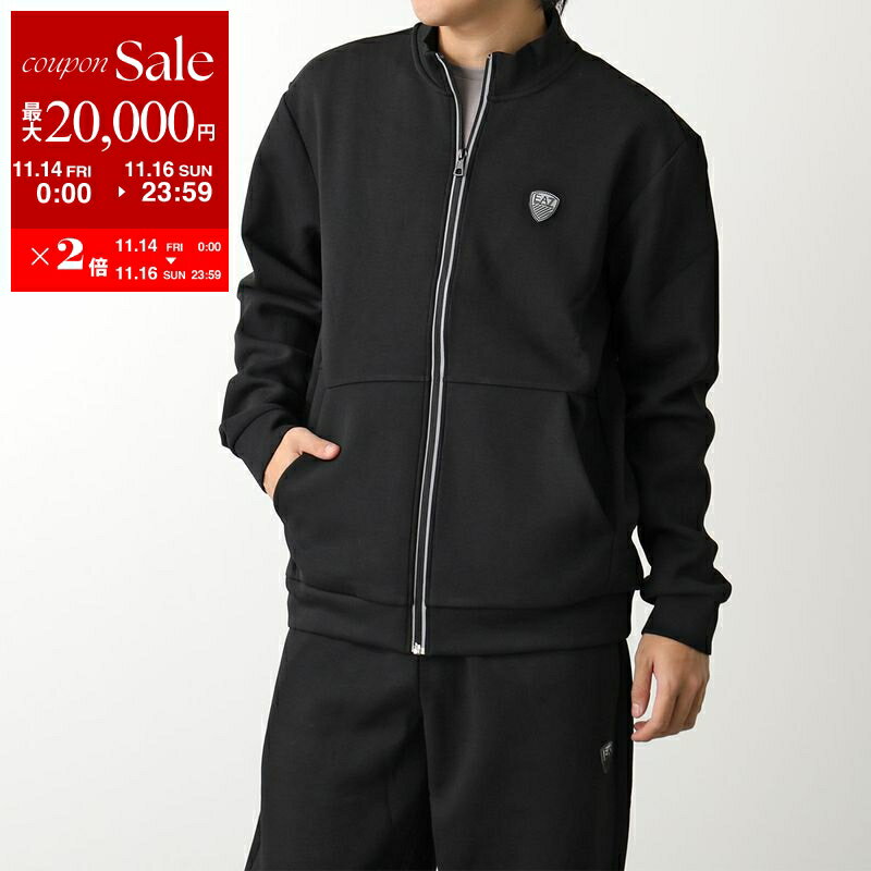 【11/14-11/16限定・最大2万円OFFクーポン配布中】EA7 EMPORIO ARMANI エアセッテ エンポリオアルマーニ セットアップ 8NPV56 PJ4EZ メンズ トラックスーツ ジップアップジャケット＋ジョガーパンツ 0200/BLACK