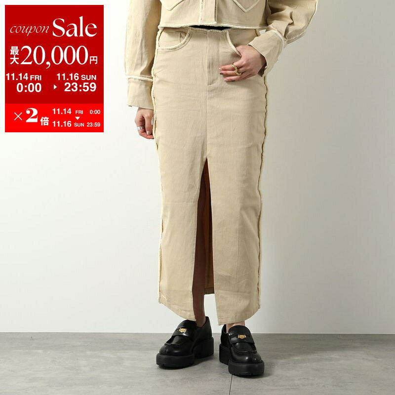 【11/14-11/16限定・最大2万円OFFクーポン配布中】GHOSPELL ゴスペル タイトスカート Harper Frayed Mi..