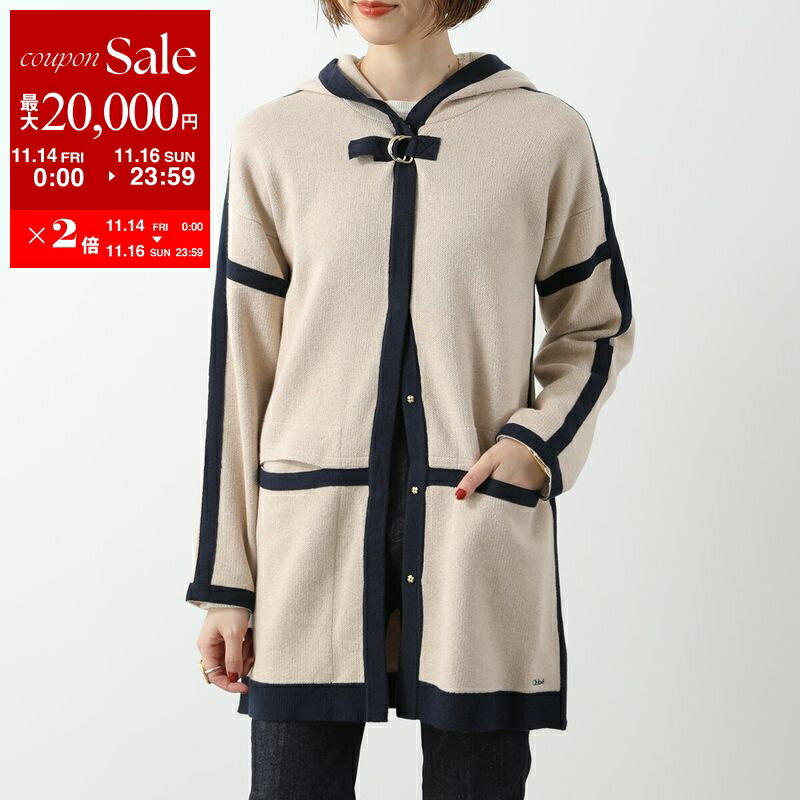 【11/14-11/16限定・最大2万円OFFクーポン配布中】Chloe KIDS クロエ キッズ ニットコート C20266 レデ..