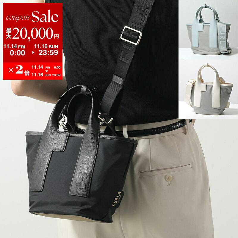 フルラ トートバッグ（レディース） Furla フルラ ショルダーバッグ PIUMA ピューマ トートバッグ S WB01270 BX3050 レディース レザー ナイロン ハンドバッグ ロゴ 鞄 カラー3色