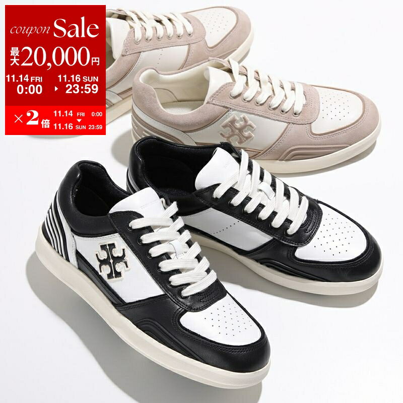 【11/14-11/16限定・最大2万円OFFクーポン配布中】TORY BURCH トリーバーチ スニーカー CLOVER COURT クローバー コート 152959 155626 レディース ローカット レザー ダブルT ロゴ シューズ 靴 カラー2色