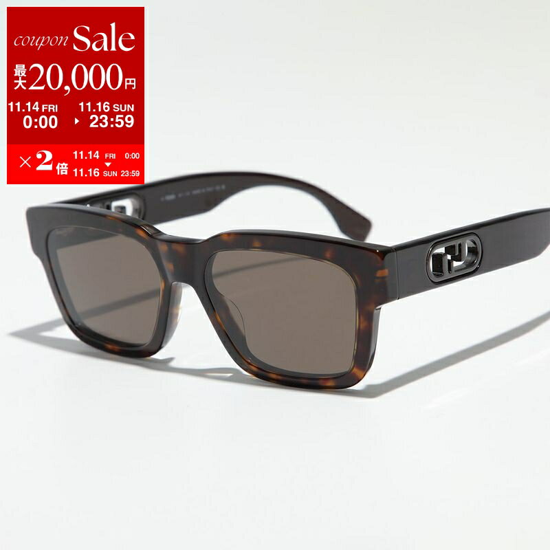 フェンディ 【11/14-11/16限定・最大2万円OFFクーポン配布中】FENDI フェンディ サングラス OLOCK オーロック FE40107I レディース ウェリントン型 セルフレーム フルリム メタルロゴ アイウェア 52E