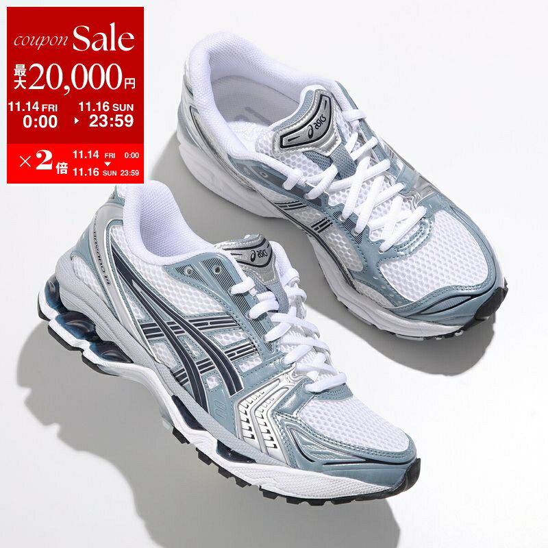 【11/14-11/16限定・最大2万円OFFクーポン配布中】ASICS アシックス スニーカー GEL-KAYANO 14 ゲルカヤノ 1203A537-106 レディース ローカット レースアップ 厚底 シューズ 靴 WHITE/F-JORD-GREY