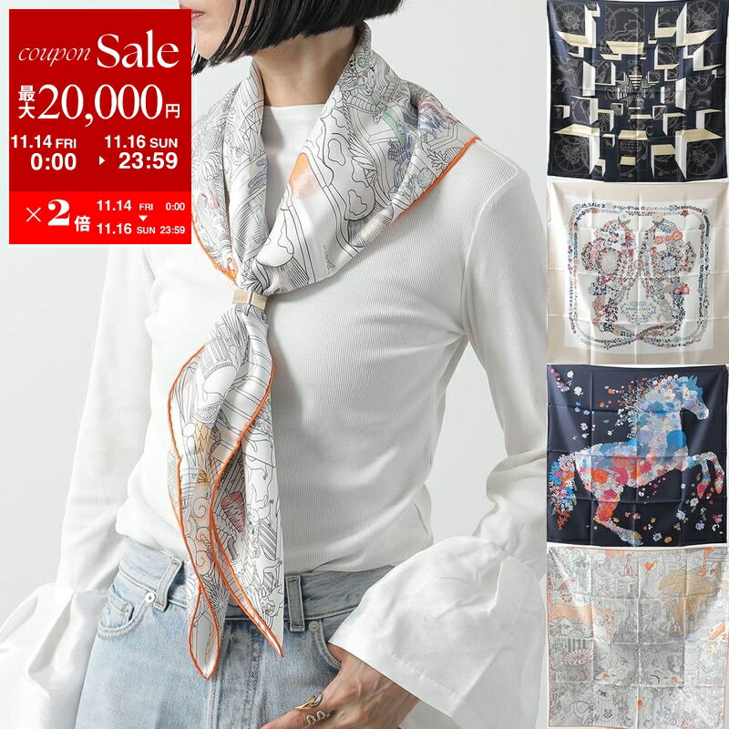 【11/14-11/16限定・最大2万円OFFクーポン配布中】HERMES エルメス スカーフ CARRE カレH 90×90 003932..
