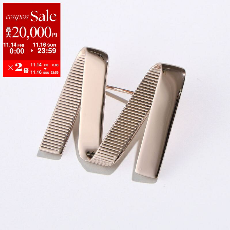 【11/14-11/16限定・最大2万円OFFクーポン配布中】MAX MARA マックスマーラ ブローチ MGROSGRAINPIN レディース ロゴ メタル ピンバッチ アクセサリー 001のサムネイル