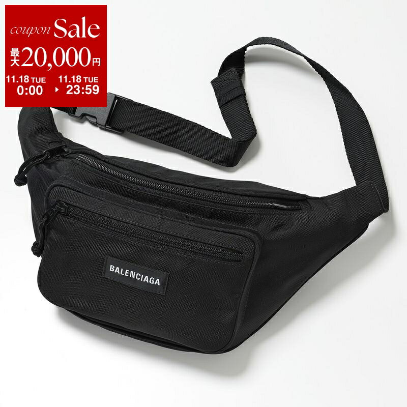 【11/18限定・最大2万円OFFクーポン配布中】BALENCIAGA バレンシアガ ボディバッグ EXPLORER BELTPACK エクスプローラー ベルトパック 482389 2JMF7 メンズ ベルトバッグ ロゴ 鞄 1000 4823892JMF71000