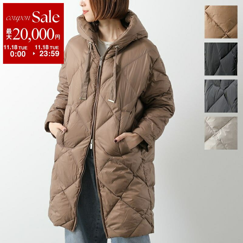 【11/18限定・最大2万円OFFクーポン配布中】Max Mara The Cube マックスマーラ ザ・キューブ ダウンコート TREFE トレフェ レディース フード付き ナイロン 撥水 長袖 テクニカル キャンバス フーディ カラー6色