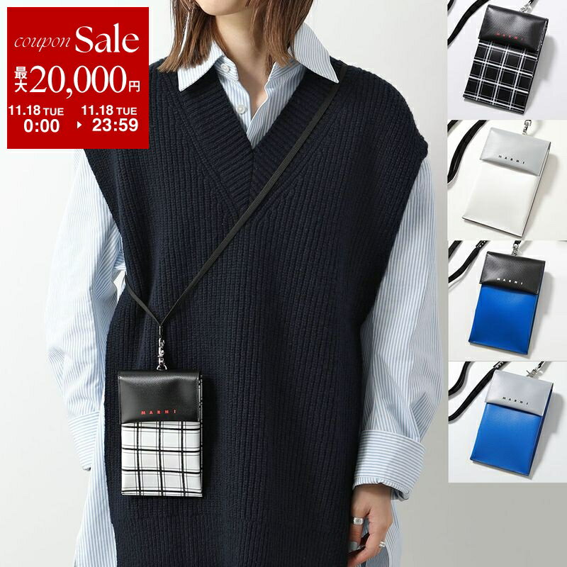 【11/18限定・最大2万円OFFクーポン配布中】MARNI マルニ フォンケース TRIBECA トライベッカ TEMI0004A6 P6052 TEMI0004A4 P3572 P5769 レディース ネックポーチ ショルダーバッグ クロスボディ 携帯ケース 鞄 カラー11色