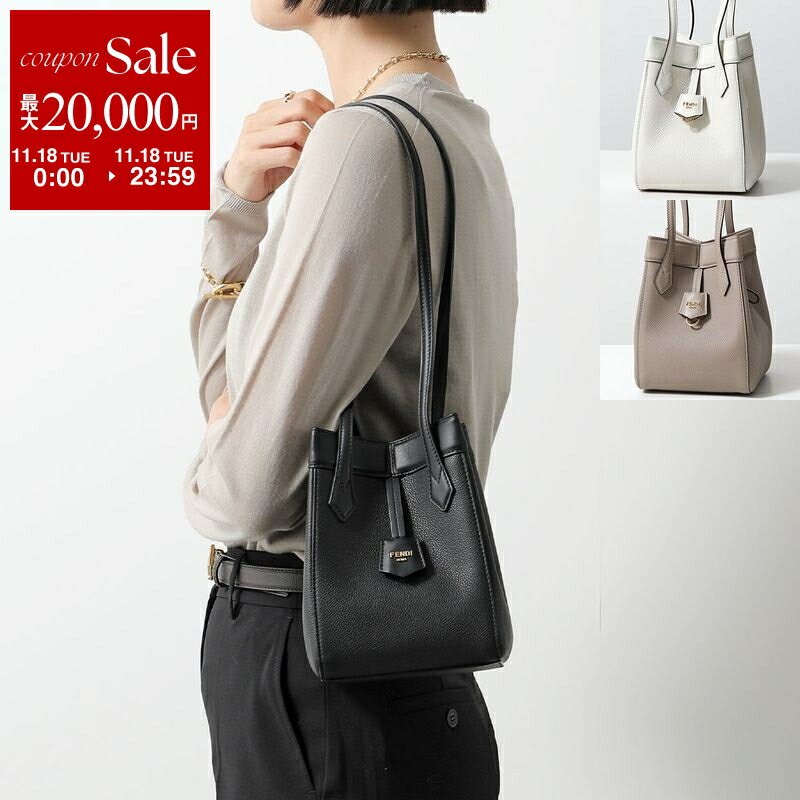 【11/18限定・最大2万円OFFクーポン配布中】FENDI フェンディ ミニバッグ Origami オリガミ スモール 8BS083 APZA レディース レザー ハンドバッグ バケットバッグ ロゴメタル 鞄 カラー3色