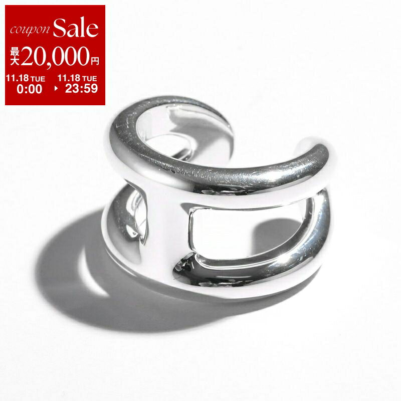 【11/18限定・最大2万円OFFクーポン配布中】HERMES エルメス リング オスモズ Bague Osmos PM H102539B メンズ オープン Hロゴ 指輪 silver925 SV シルバー