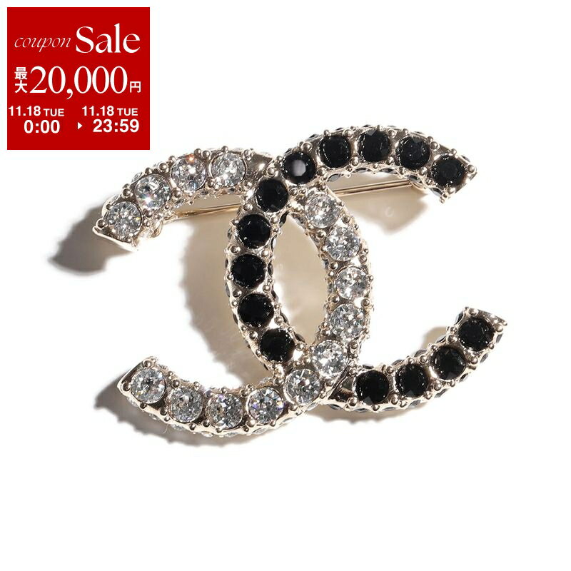 【11/18限定・最大2万円OFFクーポン配布中】CHANEL シャネル ブローチ ABB918 B14522 レディース ココマーク CCマーク ガラス ラインストーン メタル ピンバッチ NS360のサムネイル