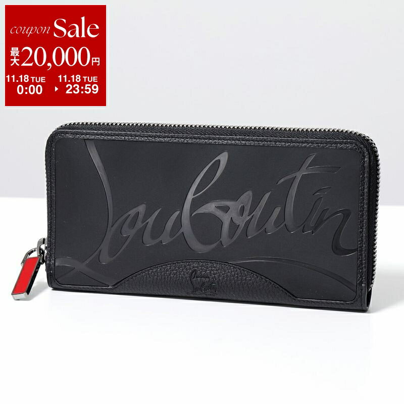 【11/18限定・最大2万円OFFクーポン配布中】Christian Louboutin クリスチャンルブタン 3195051 CM53 M PANETTONE レザー ラウンドファスナー長財布 BLACK/BLACK メンズ