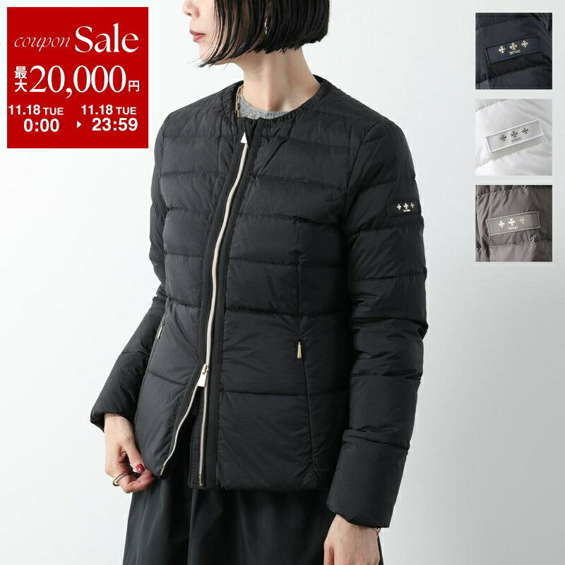 【11/18限定・最大2万円OFFクーポン配布中】TATRAS タトラス ダウンジャケット BREVA ブレヴァ LJXA0007013588 レディース ノーカラー ナイロン ロゴパッチ カラー4色