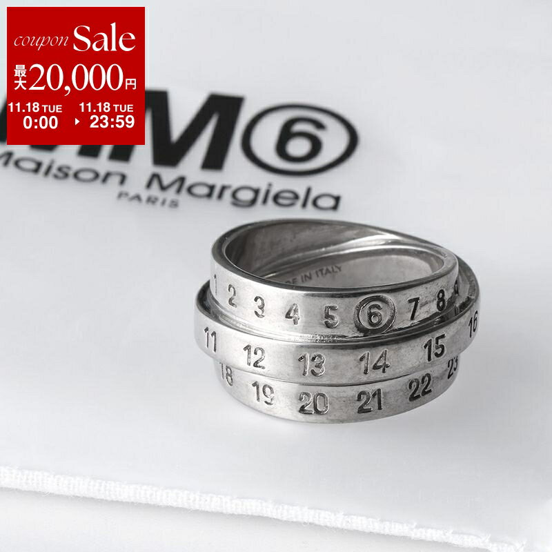 MM6 エムエムシックス メゾンマルジェラ シグネチャーリング SM6UQ0073 P6627 メンズ トリプルロゴ Numeric 指輪 アクセサリー カラー3色 SM6UQ0073P6627955