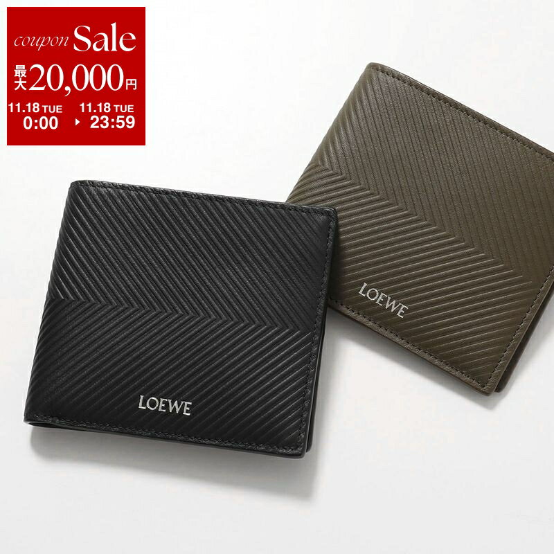 【11/18限定・最大2万円OFFクーポン配布中】LOEWE ロエベ 二つ折り財布 C779302X02 メンズ バイフォールド レザー 小銭入れなし ミニ財布 カラー2色