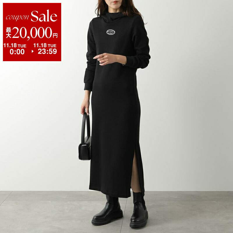 【11/18限定・最大2万円OFFクーポン配布中】DIESEL KIDS ディーゼル キッズ ワンピース J02426 KYAX3 レディース Dロゴ スウェット フーディ 長袖 ロング丈 K900
