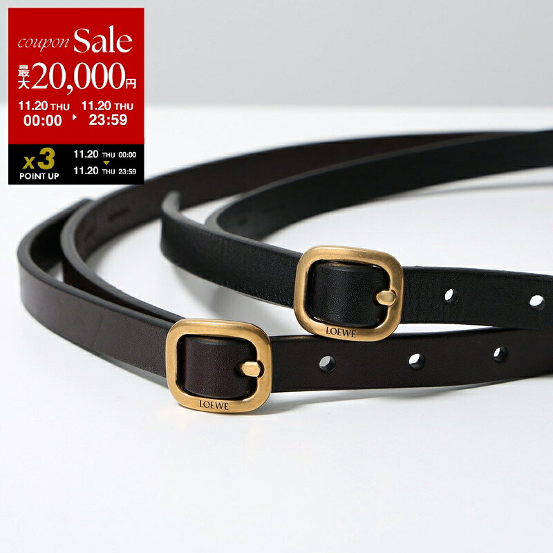 【11/20限定・最大2万円OFFクーポン配布中】LOEWE ロエベ ナローベルト ROUNDED SOFT ラウンド ソフト E619Z16X18 レディース レザー カラー2色【dc_kikaku】のサムネイル