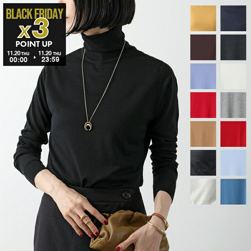 JOHN SMEDLEY ジョンスメドレー ニット CATKIN カトキン レディース SLIMFIT メリノウール タートルネック セーター ハイゲージ 無地 カラー15色のサムネイル