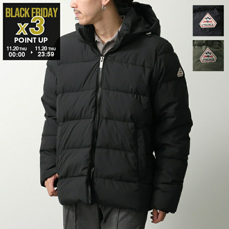 PYRENEX ピレネックス ダウンジャケット Spoutnic Mini Ripstop スプートニック ミニ リップストップ HMY022 メンズ フード付 ロゴ カラー3色