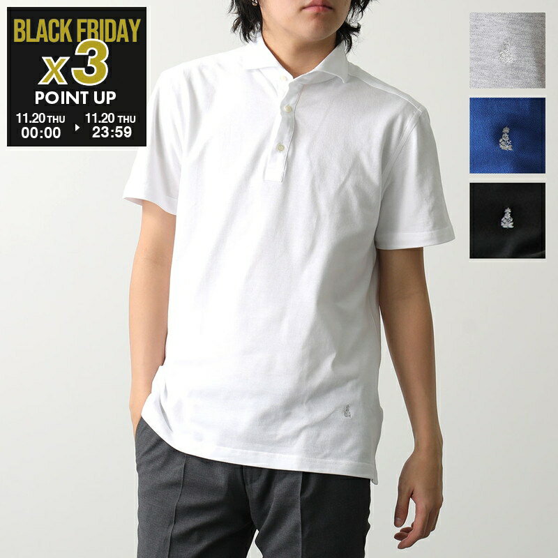 GUY ROVER ギローバー ポロシャツ PC207 541500 メンズ 半袖 鹿の子 カノコ 刺繡ロゴ 台衿付き コットン カラー4色