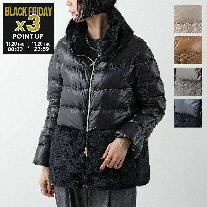 HERNO ヘルノ ダウンジャケット PI001933D 12017Z レディース フェイクファー ハイネック 撥水 カラー5色 PI001933D12017Z9300のサムネイル