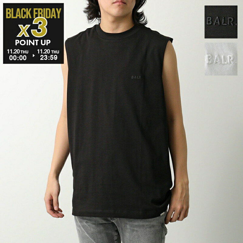 BALR. ボーラー タンクトップ Logo Oversized Tanktop B1113.1004 メンズ ノースリーブ コットン クルーネック ロゴ刺繍 カラー2色