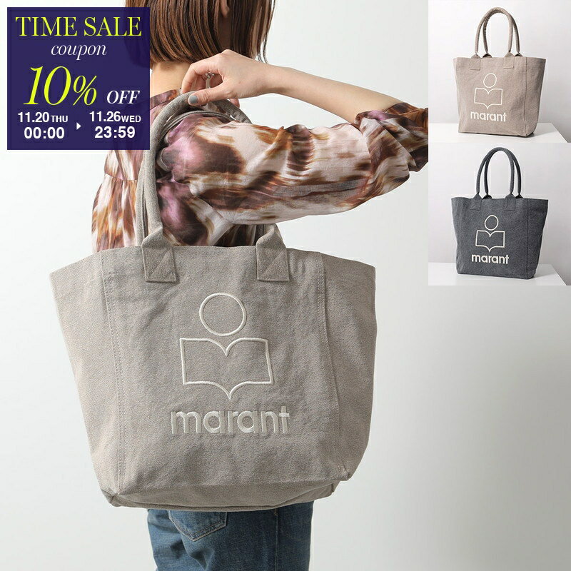 【11/20-0時～10％OFFクーポン対象】ISABEL MARANT イザベルマラン トートバッグ YENKY SMALL PM0002FA-A1X19M レディース コットン ロゴ 刺繍 スモール 鞄 カラー2色【cp_ten】