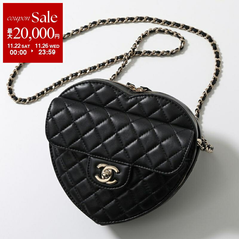 【ブラックフライデー・11/22～26限定・最大2万円OFFクーポン】CHANEL シャネル ショルダーバッグ MATELASSE マトラッセ ハート シェイプ バッグ AS5764 B07958 レディース ラムスキン レザー チェーン ポシェット ココマーク ロゴ 鞄 94305【dc_kikaku】のサムネイル