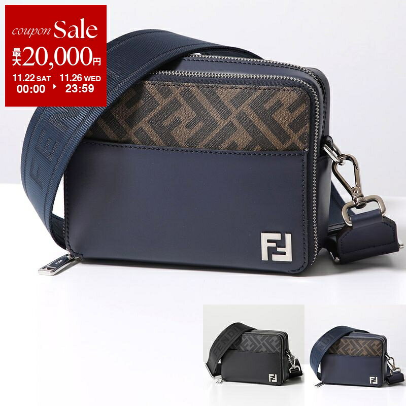 【ブラックフライデー・11/22～26限定・最大2万円OFFクーポン】FENDI フェンディ ショルダーバッグ FFオーガナイザー カメラケース 7M0357 AFF2 メンズ FFファブリック クロスボディ FFロゴメタル 鞄 カラー2色 7M0357AFF2F0GXN【dc_kikaku】