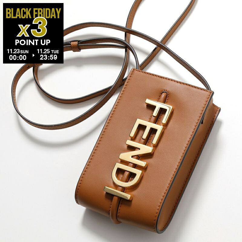 【訳あり】FENDI フェンディ フォンポーチ 7AS192 A5DY レディース レザー スマホケース ショルダーバ..