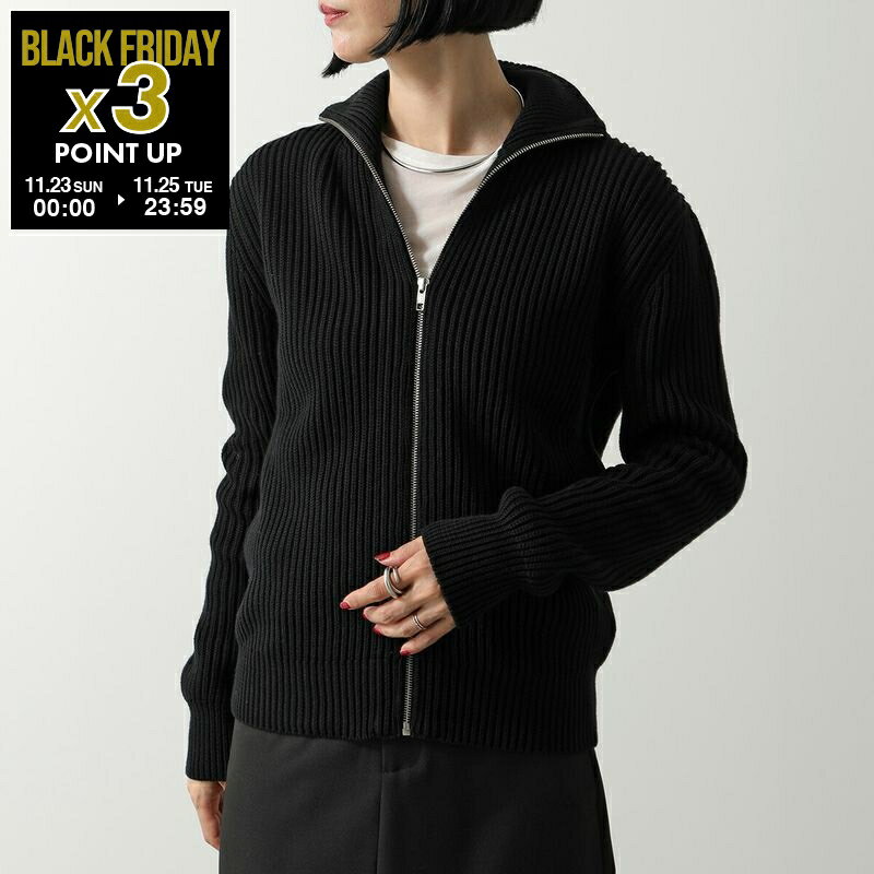 MM6 エムエムシックス メゾンマルジェラ ドライバーズニット SH0AM0028 M13039 レディース ジップアッ..