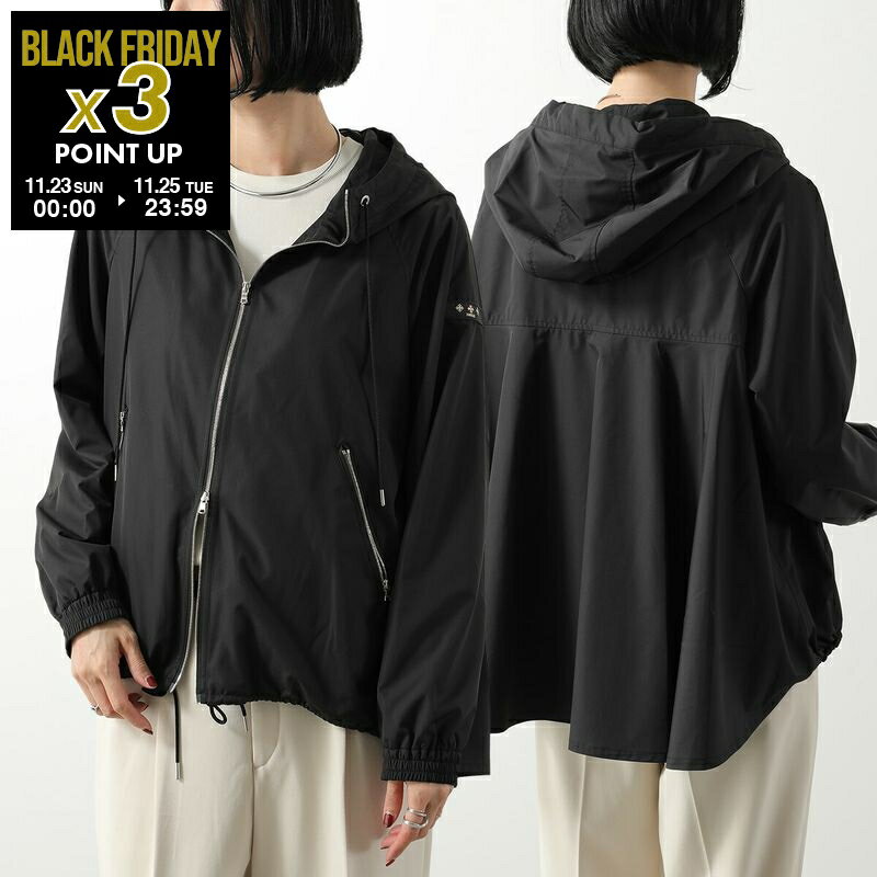 TATRAS タトラス ブルゾン CYNARA シナーラ LJXA0119033588 レディース ドレープ フード付き ジャケット 軽量 BLACK