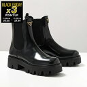 PRADA プラダ サイドゴアブーツ 1T186O 055 レディース ショートブーツ ブラッシュドレザー ブーティー トライアングルロゴ シューズ 靴 F00...